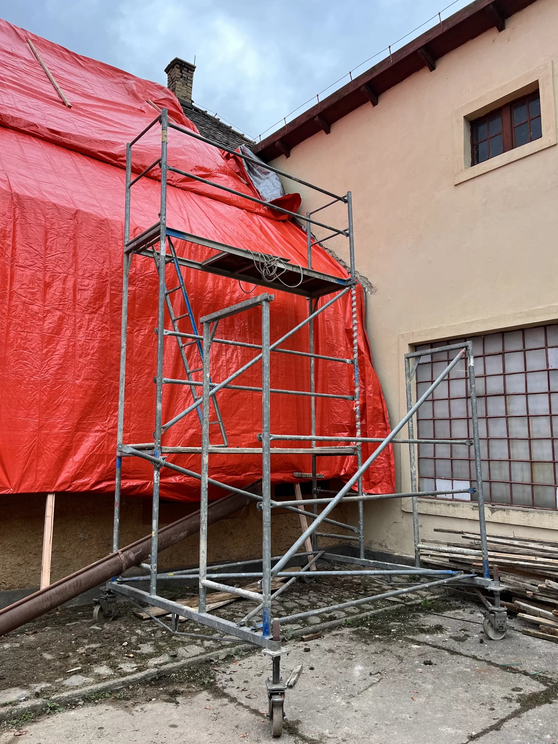 Pojízdné lešení Pflanzer — detail